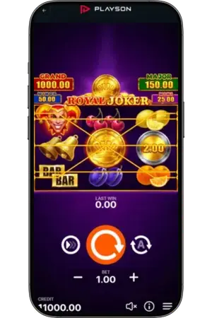 Royal Joker - Écran de jeu en cours sur mobile
